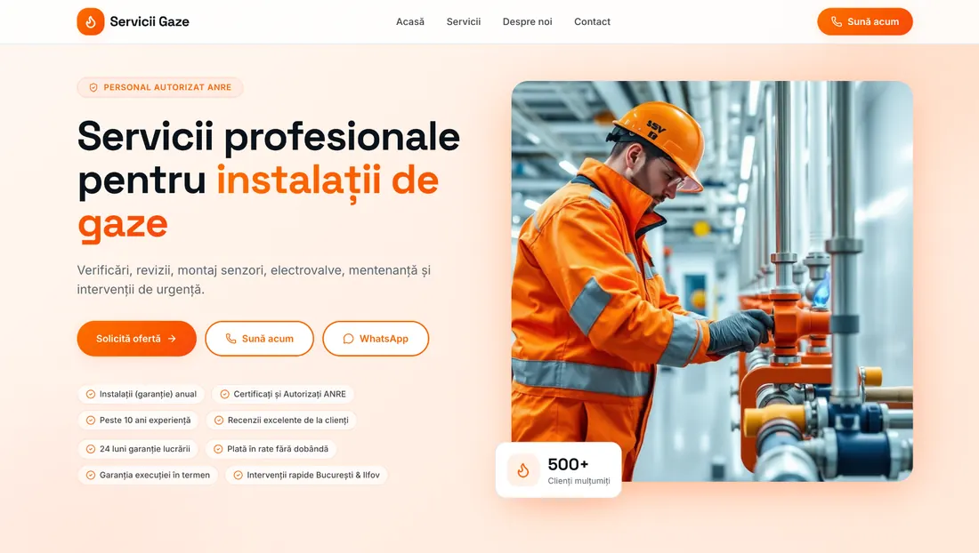 serviciigaze.ro — proiect software dezvoltat de BuildScale